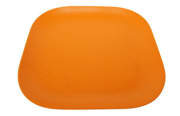 Bamboa Fibra Bamboo Fiber Square Plate Orange
