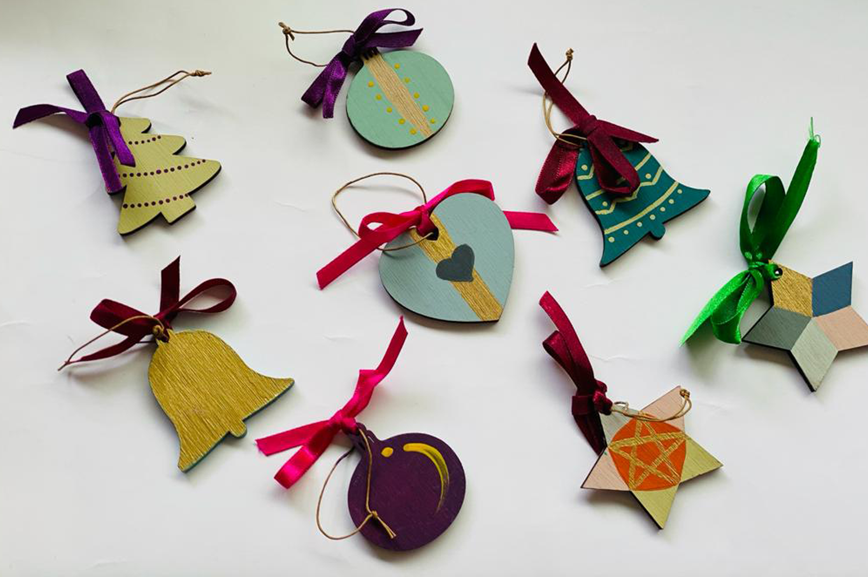 Bamboo Christmas Tree Ornaments